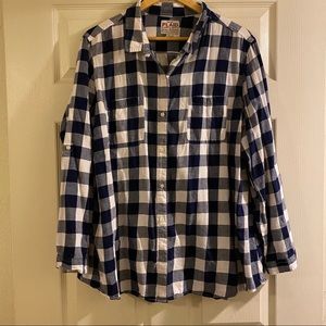 Old Navy Button Down Plaid Shirt